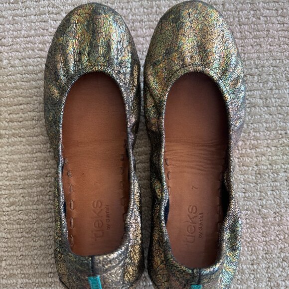 Tieks Leather Ballet Flats in Starstruck Size 7 - Retails $275 - Picture 1 of 5